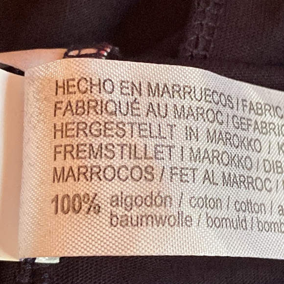 NWT. Zara Home Navy Blue Cotton Dressing Gown/Robe. Size M. - Picture 5 of 6